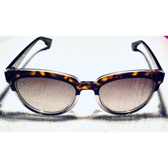 Dior Sight 1 Oversized Cat Eye Sunglasses Top Havana 54mm Clear Tortoiseshell - Picture 9 of 14